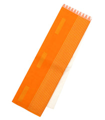 White & Orange Handloom Half & Half Kanchipuram Silk Saree With Buttas-KA14761