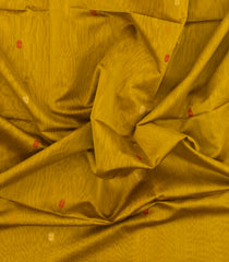 Mustard Handloom Maheswari Silk Cotton Saree With Buttas-SC4169