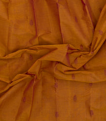 Mustard Woven Rasipuram Cotton Saree With Buttas-RA2637