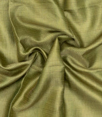 Cardamom Green Woven Tussar Tissue Silk Saree With Checks-TU3446