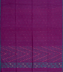 Purple Handloom Bengal Cotton Saree With Buttas-BG1970