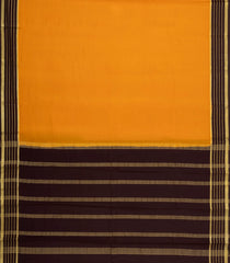 Turmeric Yellow Woven Mysore Silk Saree With Black Border-MS3778