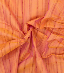 Peach Woven Rasipuram Cotton Saree With Stripes-RA2580