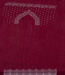 Peach Woven Synthetic Vichitra Saree With Stone Work -BL5426