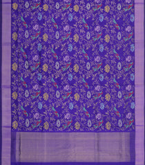 Violet Handloom Uppada Silk Saree With Meena Zari Motifs-UP0419