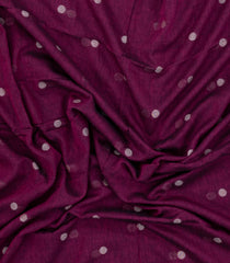 Magenta Woven Bengal Cotton Saree With Coin Motifs-BG1807
