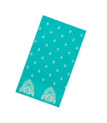Turquoise Woven Blended Aura Saree With Zari Buttas & Zari Border-BL5798
