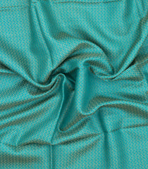 Aquamarine Woven Tussar Silk Saree With Wave Motifs & Zari Border-TU3540
