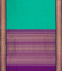 Aquamarine Handloom Korvai Silk Cotton Saree With Contrast Border-SC4509