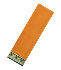 Mango Yellow Woven Mysore Silk Saree With Contrast Zari Border-MS3825