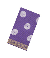 Violet Printed Synthetic Dola Silk Saree With Zari Stripes & Border-SY0403