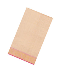 Taupe Handloom Silk Cotton Saree With Contrast Border-SC4747