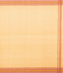 Sandal Handloom Chanderi Cotton Saree With Bhujodi Pallu-CC1364