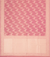 Dusty Pink Woven Art Dupion Tissue Saree With Floral Motifs-BL5860