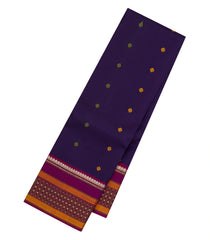 Purple Handloom Kanchipuram Silk Saree With Buttas-KA15161