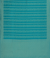 Turquoise Woven Synthetic Dupion Saree With Floral Vine Motifs-BL5021