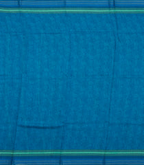 Cyan Printed Tussar Silk Saree With Floral Motifs-TU3618