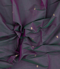 Dark Grey Handloom Village Cotton Saree With Buttas-VC1673