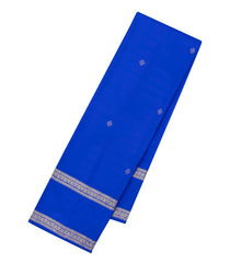 Blue Kanchipuram Silk Saree With Floral Zari Buttas-KA14916