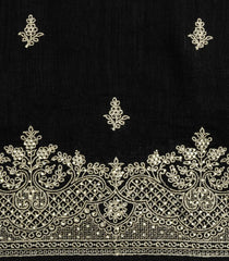 Black Embroidered Synthetic Blended Saree With Sequin Work-EN2093