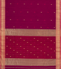 Magenta Handloom Maheswari Silk Cotton Saree With Buttas-SC4146