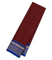Crimson Handloom Gadwal Silk Cotton Saree With Stripes -GA0274