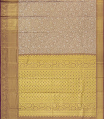 Beige Woven Tissue Silk Saree With Floral Zari Motifs-KA15555