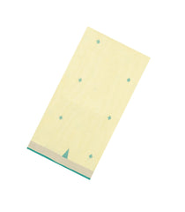 Light Yellow Handwoven Bengal Cotton Saree With Diamond Buttas-BG1532