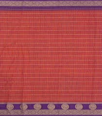 Orange Printed Synthetics Dola Silk Saree Zari Stripes & Contrast Border-BL5349