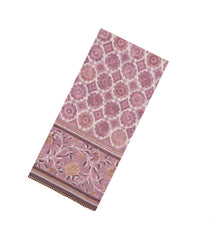 Dusty Pink Woven Synthetic Brasso Saree With Printed Floral Motifs-BL4918