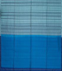 Shadow Green  Handloom Soft Silk Saree With Stripes & Checks-SO4199