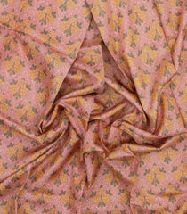 Baby Pink Printed Pure Silk Saree With Floral Motifs-PS0827