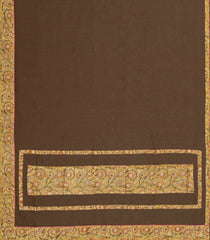 Dark Olive Woven Chirala Cotton Saree With Printed Border & Pallu-CR1393