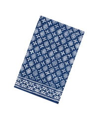 Indigo Printed Jaipur Cotton Saree With Floral Motifs-JC1514