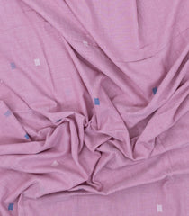 Baby Pink Handwoven Bengal Cotton Saree With Diamond Buttas-BG1491