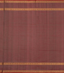Maroon Handloom Silk Cotton Saree With Checks-SC4199