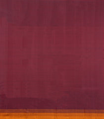 Maroon Handloom Korvai Kanchipuram Silk Saree With Thread Work Border-KA15703