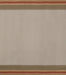 Grey Handloom Silk Cotton Saree With Checks-SC4200