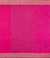 Pink Woven Tussar Silk Saree With Floral Motifs-TU3431
