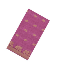 Dusty Pink Printed Synthetics Dola Saree Zari Buttas-BL5308