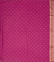 Pink Woven Blended Dupion Saree With Meena Floral Motifs