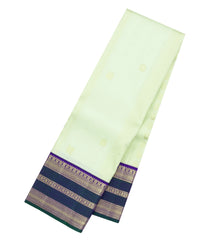 Mint Green Handloom Korvai Kanchipuram Silk Saree With Kanchipuram Butta Silk Sarees & Stripes-KA16588