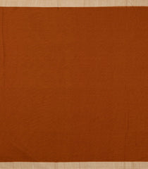 Rust Handloom Bengal Cotton Saree With Contrast Border-BG1679
