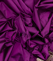 Purple Handloom Banarasi Silk Saree With Meena Border-BE1611