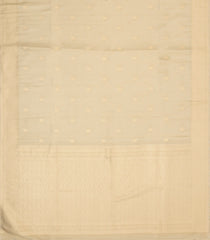 Cream Woven Art Tissue Dupion Saree With Floral Zari Buttas-BL5884