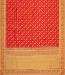 Red Handloom Kanchipuram Silk Saree With Meena Border-KA15782