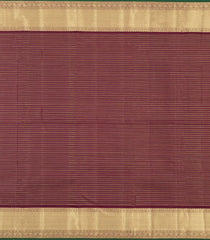Orange Handloom Korvai Kanchipuram Silk Saree With Zari Stripes-KA16592