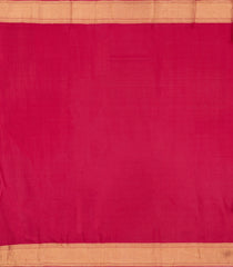 Crimson Woven Mysore Silk Saree With Bird Vine Motifs-MS3343
