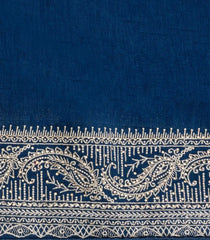 Dark Blue Woven Synthetic Vichitra Saree With Zari Embroidery-BL5415