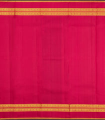 White Handloom Korvai Kanchipuram Silk Saree With Zari Buttas-KA15344